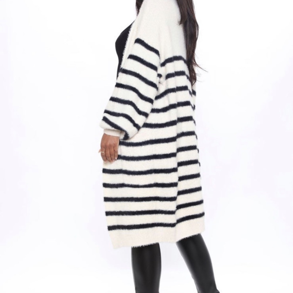 Fashion Nova oversized striped cardigan